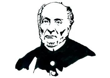 Darstellung von Victor Schoelcher (1804-1893), französischer Politiker, Freimaurer, bekannt für die Leitung des Dekrets zur endgültigen Abschaffung der Sklaverei in Frankreich - Illustration von Alessandro Lonati