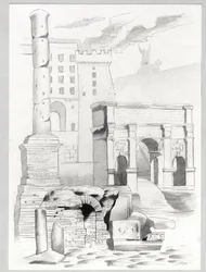Ruinen der römischen Ära in Rom, Forum (foro romano).
