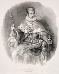 Ferdinand I (1793-1875), König von Lombardei-Venetien, in Staatsroben, aus 