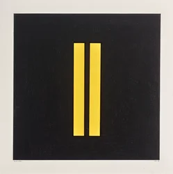 Gelbe Säulen auf Schwarz, 2021