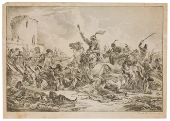 Schlacht zwischen den Georgiern und den Bergstämmen