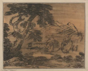 Baum und ferne Hügel