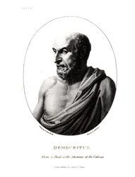Demokrit (ca. 460-ca. 370 v. Chr.), graviert nach einer Büste im Vatikanmuseum