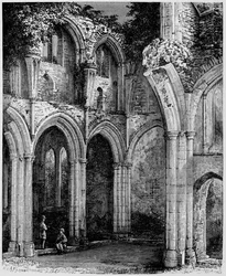 Bögen im südlichen Querschiff, Netley Abbey, um 1880, 1897