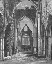 Chor, Blick nach Westen, Tintern Abbey