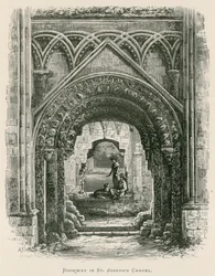 Glastonbury Abbey, Tür in der St. Joseph