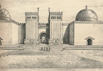 Sargons Palast, Khorsabad: Das südöstliche Tor, 1886