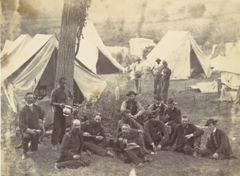 Gruppe im Hauptquartier der Armee des Potomac, Antietam, Oktober 1862, 1862
