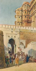 Der Aufstieg zum Palast, Jodhpur, ca. 1880-1905