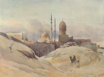 Die Zitadelle, Kairo, in einem Sandsturm, ca. 1880