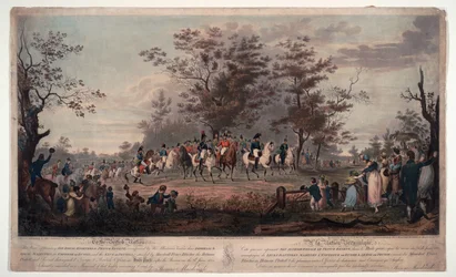 Friedrich Wilhelm III. von Preußen (1770-1840) - Die alliierten Souveräne bei der Parade im Hyde Park 1814 - Prinzregent, Wilhelm III. von Preußen, Alexander I. (Alexandre I de Russie)