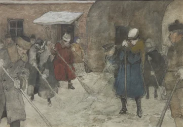 Schneeräumung, ca. 1921