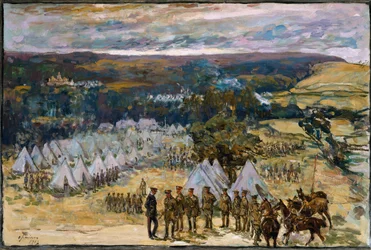 Feldmarschall Lord Kitchener inspiziert das 10. Bataillon, York und Lancaster Regiment in Halton