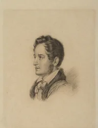Porträt des Autors Alexander Herzen 1812-1870, ca. 1836