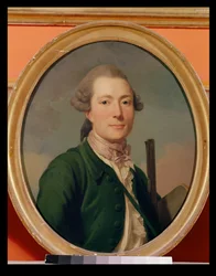 Graf Pierre-Francois de Cluzel in Jagdkleidung