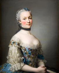 Porträt von Katarzyna Zamoiska gemalt von Roslin