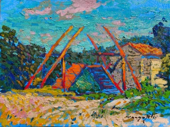 Lebhafte Landwindmühle