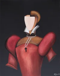 Regale abstrakte Dame