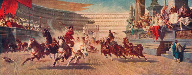 Ein römisches Wagenrennen, ca. 1882