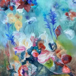 Bunte abstrakte Blumen
