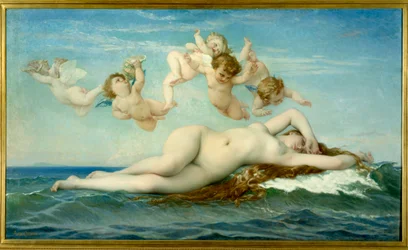 Die Geburt der Venus, 1863. Lebensdaten des Künstlers: 1823-1889. Maße: 1,3 x 2,25 m. Paris, Musée d