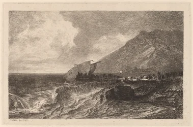 Schiffswrack an der Küste