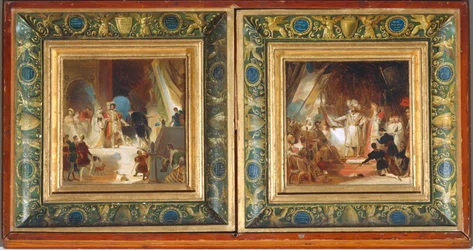 Franz I. und sein Hof empfangen vom Primatice die Werke Italiens