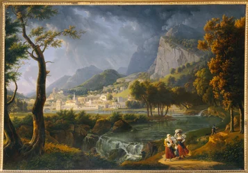 Imaginäre Landschaft nach Studien in den Alpen und Italien