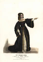 Miss Suzanne Brocard als Alicia in Jane Shore (Richard III und Jeanne Shore) von Nepomucene Lemercier, Théâtre Français