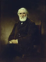 Porträt des Autors Iwan S. Turgenew 1818-1883, 1875