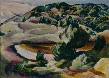 Korolkovskiye Datschen. Teich in den Hügeln, 1918