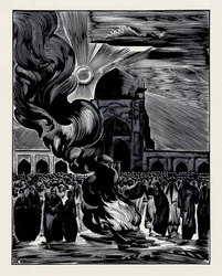 Die Befreiung der muslimischen Frauen. Verbrennung des Schleiers, 1928