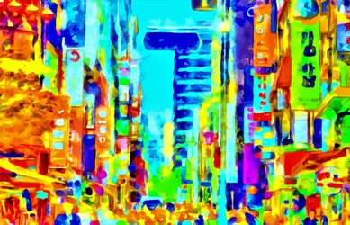 Mehrfarbige Stadt, buchstäblich, 2020