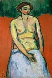 Sitzender weiblicher Akt, ca. 1910