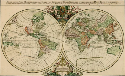 Weltkarte 1691 von Alexis-Hubert Jaillot