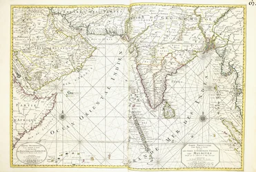 Karte von Afrika, Arabien und Indien