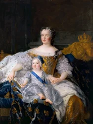 Marie Leszczynska mit Louis, Dauphin von Frankreich