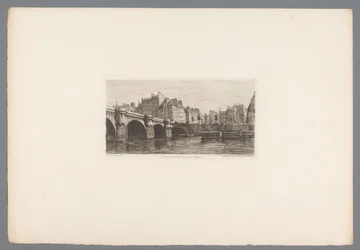 Ansicht der Pont Neuf (Französische Radierungen aus 1874)