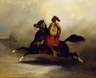 Nubischer Reiter im Galopp