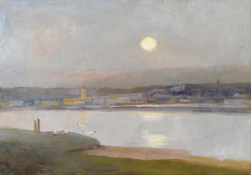 Mondaufgang über Hayle, von Lelant, ca. 1892
