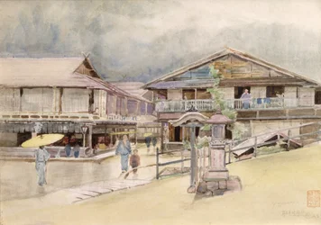 Regentag in Yumoto, 1889