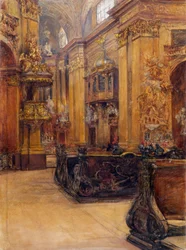 Das Innere der Peterskirche in Wien