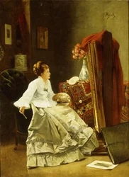 Künstler bei der Arbeit