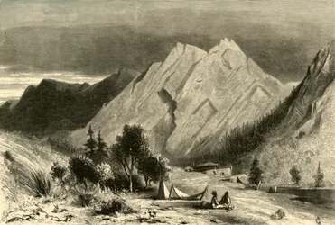 Kalksteinformation am Pitt River, 1872