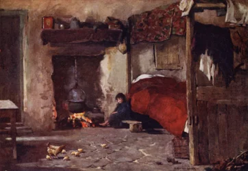 Ein Cottage-Inneres, Achill Island