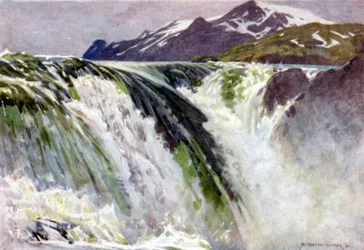 Stora Sjöfallet, Großer See-Wasserfall, Saltoluokta