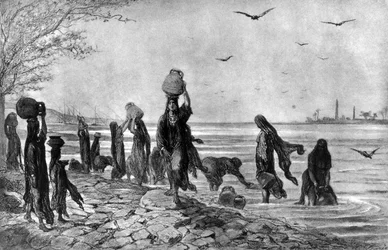 Fellachenfrauen am Ufer des Nils, 1872