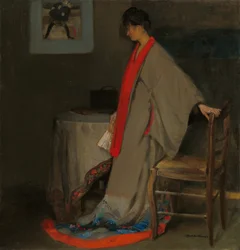 Junge Frau im Kimono