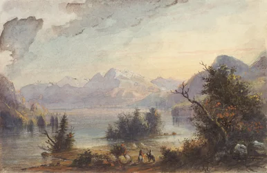 Seeszene, Rocky Mountains, ca. 1837
