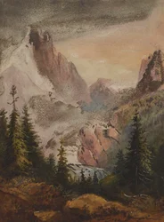 Blick auf Berge